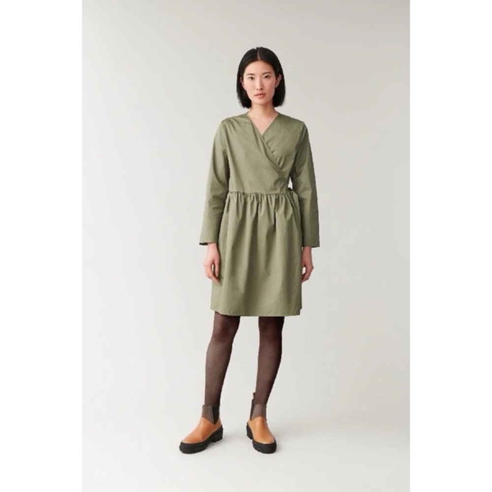 COS Pleated Fold Over Dress